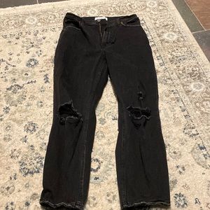 Abercrombie and Fitch the ankle straight ultra high rise curve love